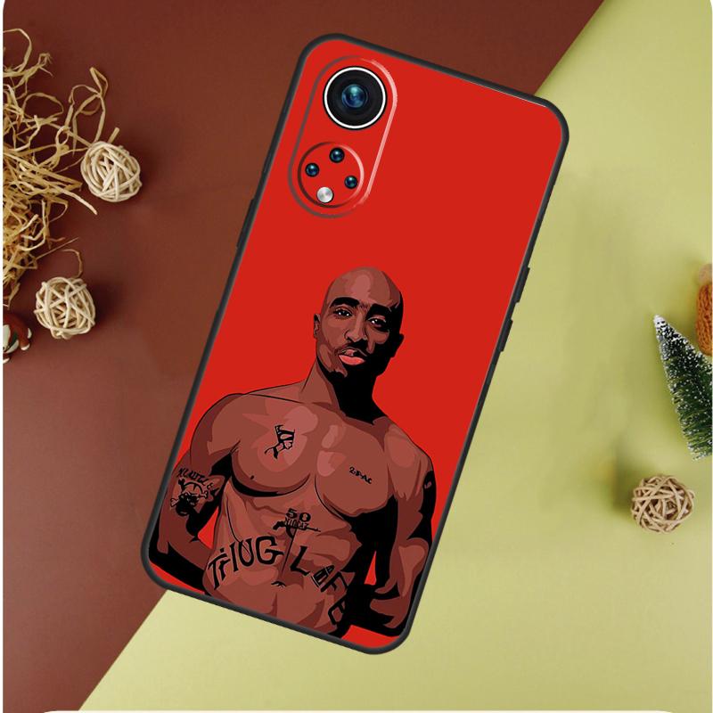 Rapper 2pac Singer Tupac Case For Honor X9c X8a X8b X9b X9a X8 X9 50 70 90 Lite Honor 200 Pro Magic 5 6 7 Lite Cover