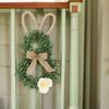 19.6 Inch Easter Bunny Decor With Flower Front Door Wreath Bunny Shape Wreath  Home Indoor