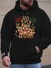 Christmas Dress Up Elk Santa Gift Unisex Sweatshirt Black Hoodie Large Size New Fashion Unisex Street Style Print Autumn and Winter Plus Velvet Top So