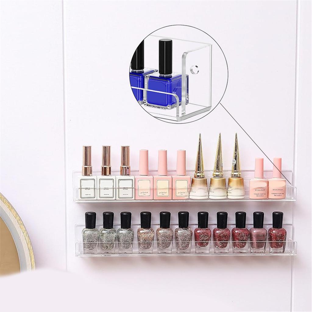 Acrylic Bathroom Shelves 15x1.3Inch Thick Acrylic Shelves Wall Mounted Versatile Floating Shelves Storage and Display