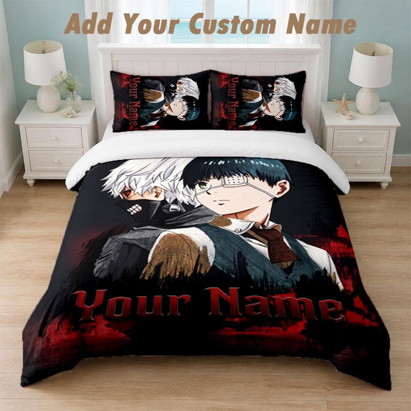 Bedding Set 1 Duvet Cover 2 Pillowcases Tokyo Ghoul Print Soft Bed Linen Bedroom Decor