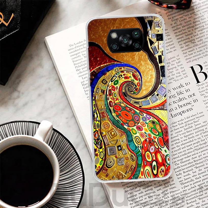 Kiss by Gustav Klimt Desig Cover For Xiaomi Mi 11T 10T 9T Pro 11 Lite Phone Case 12 12X 10 9 8 11i 6X 5X Ultra 5G Print Coque Fu