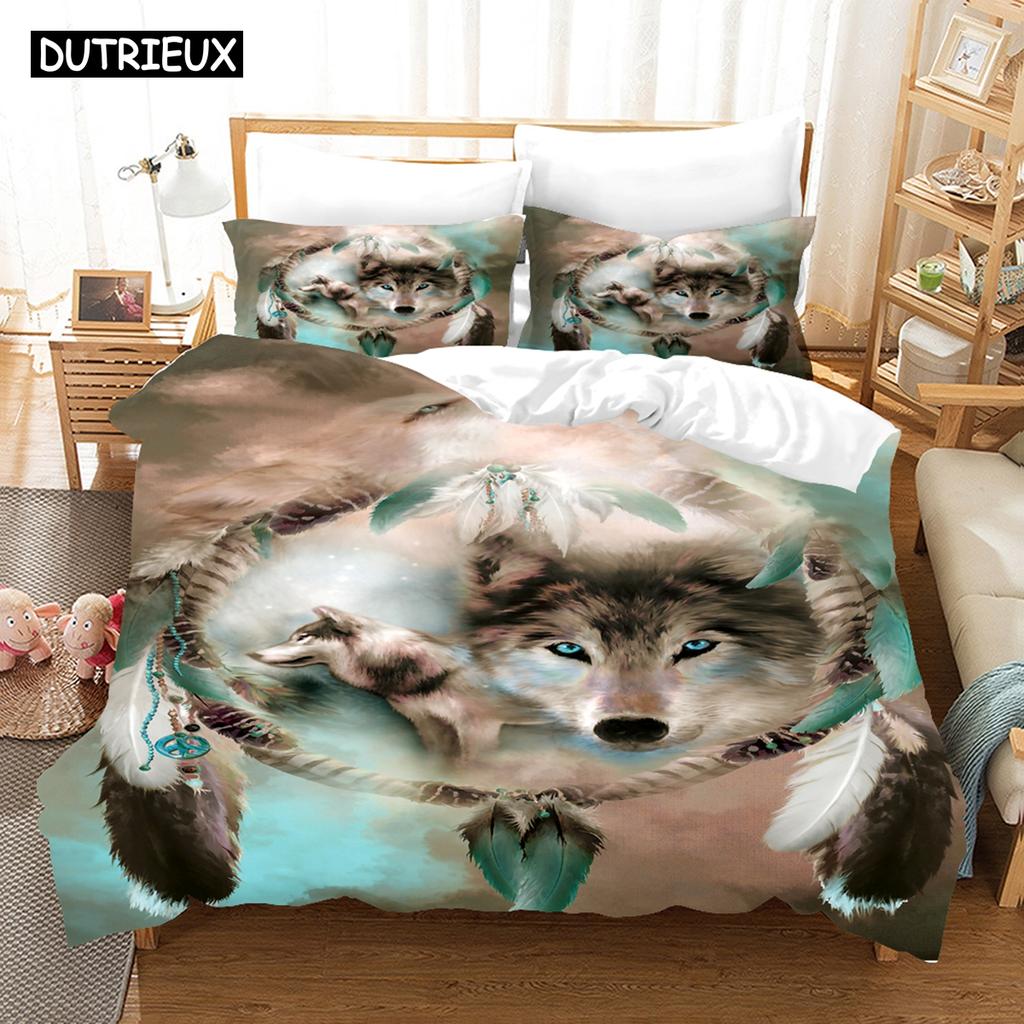 3D Wolf Bedding Sets Duvet Cover Set With Pillowcase Twin Full Queen King Bedclothes Bed Linen