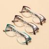 Anti Blue Light Oval Reading Glasses Women Ultra Light Gradient Color High-Definition Men Presbyopia Prescription Lenses+1+1.5+2.0+2.5+3.0+3.5+4.0