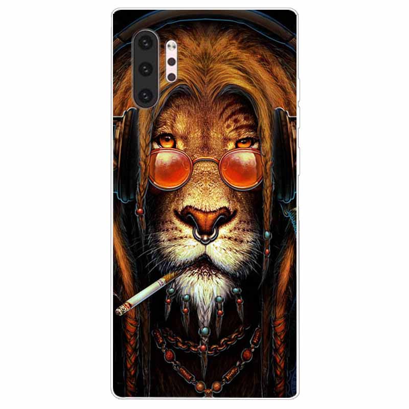 Phone Case For Samsung Note 10 Pro Plus Cover Note10 Silicone Soft Painted Wolf Coque for Samsung Galaxy Note 10 Lite TPU Bumper