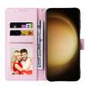 For Samsung Galaxy S25+/S24+ Case RFID Blocking Flower Leather Phone Cover