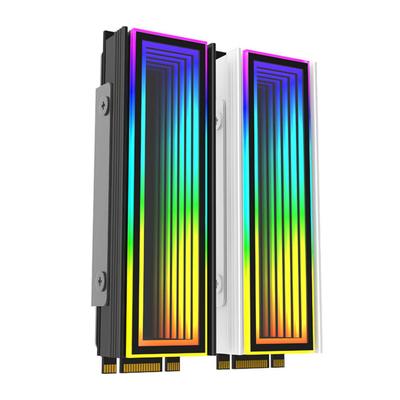 M.2 Nvme SSD Kühler Kühlkörper 5V 3PIN ARGB Wärmeableiter AURA Sync Aluminiumlegierung Hitzebeständigkeit für M.2 2280