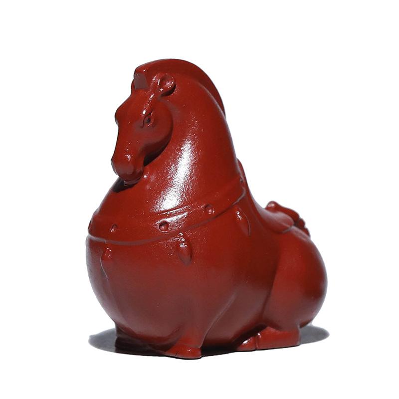 Purple Sand Tea Pet Horse Ornament Handmade Zodiac Tea Pet Tang Horse Sculpture Tea Tray Tea Play Accessories Decoration