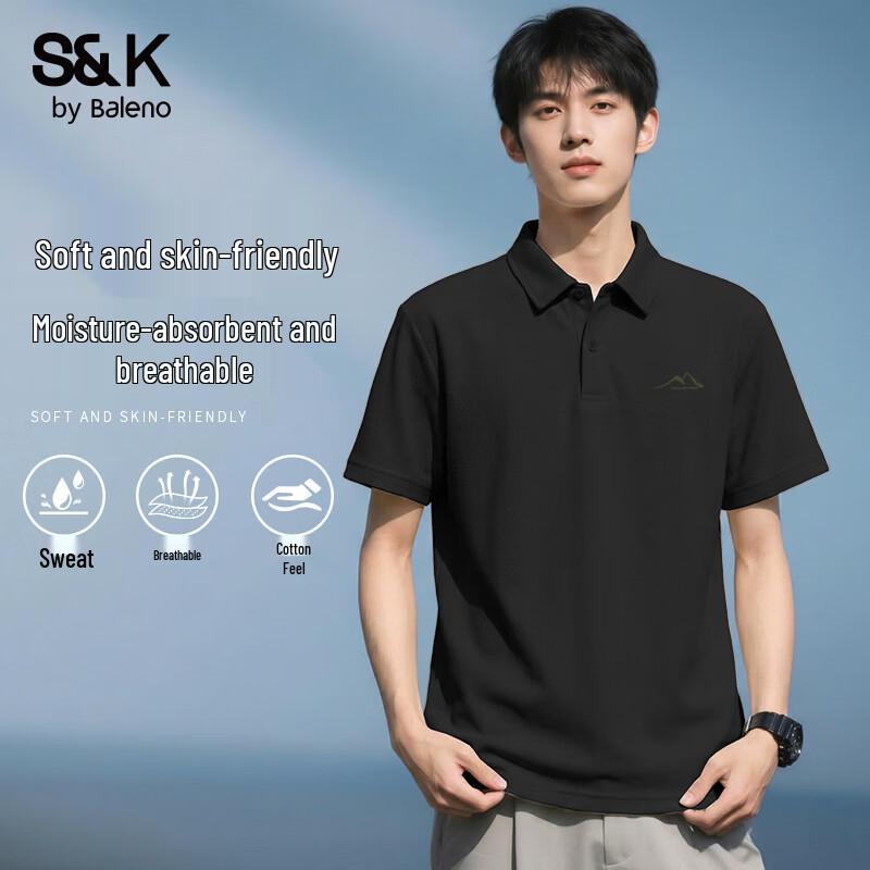 Baleno Men s Retro Loose Fit Graphic Polo Shirt XL