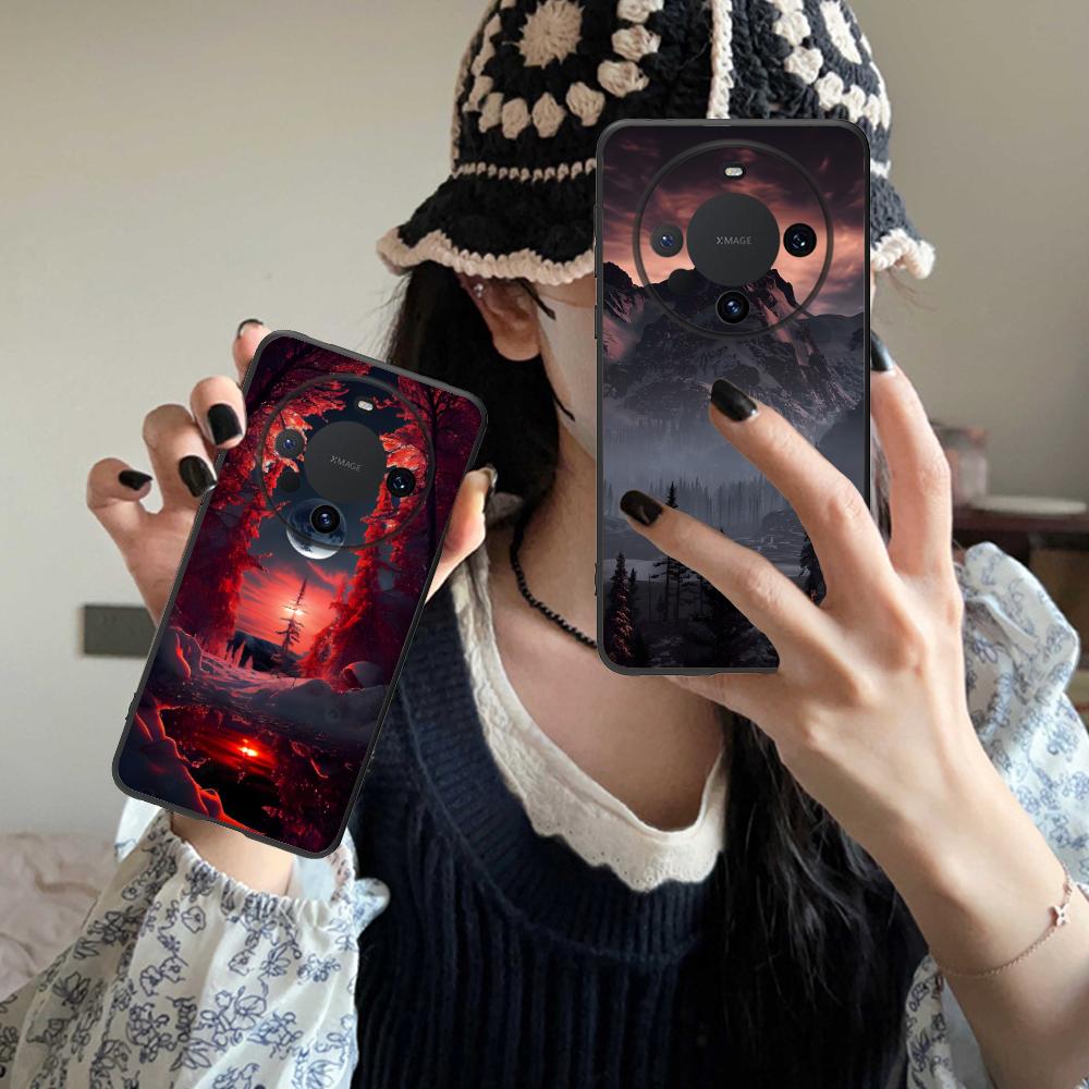 Mountain Forest Mobile Phone Case for Huawei Mate 60 50 40 30 20 10 Pro Plus Lite E 5G Colorful Printing Cover Luxury Smartphone