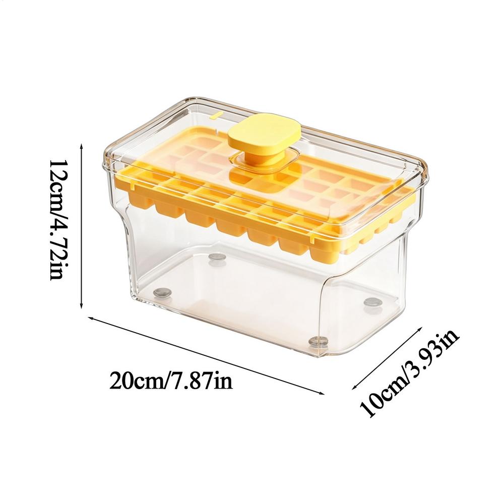 34 Grids Ice Cubes Mold Press Ice Tray Bucket Multifunctional Ice Maker With One-touch To Release Portable Ice Box Ice Tray