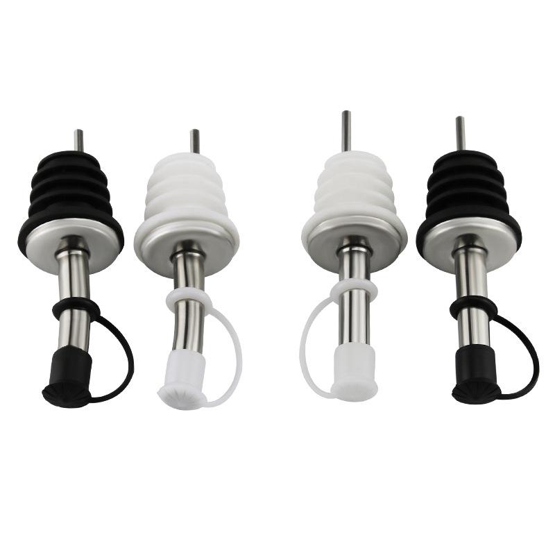 Stainless Steel Wine & Oil Bottle Stopper with Silicone Seal, Dust Cap, and Breathable Tube