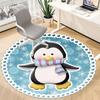 1pc Penguin Winter Scarf Chair Carpet for Office, Soft, Non-Slip Polyester Mat, Office, Entryway, Living Room, Bedroom,  yy251207240