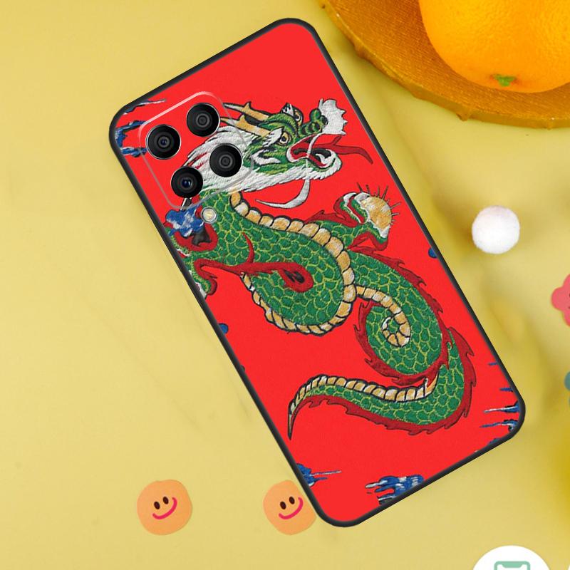 Antike Japanische Drachenhülle Für Samsung Galaxy M31 M32 M12 M52 M21 M15 M55 M56 M36 M16 M06 M13 M33 M53 M14 M34 M54