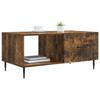 Coffee Table Smoked Oak 90 x 50 x 40 cm Wood Based Material