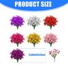 Set Of 24 Plastic Faux Violets Bundles For Porch Window Box And Seasonal Decorating Artificial Floral