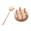 Wooden Toys Wooden Birthday Cake Baby Toys The Cake Blocks Cognitive Toy for Baby Wooden Cake Play House Toys Wooden Block