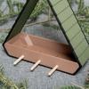 Window Bird Feeder Large Clear Wooden Bird Feeder with Strong Suction Cups And Detachable Seeds Tray for Outside Bird Viewing