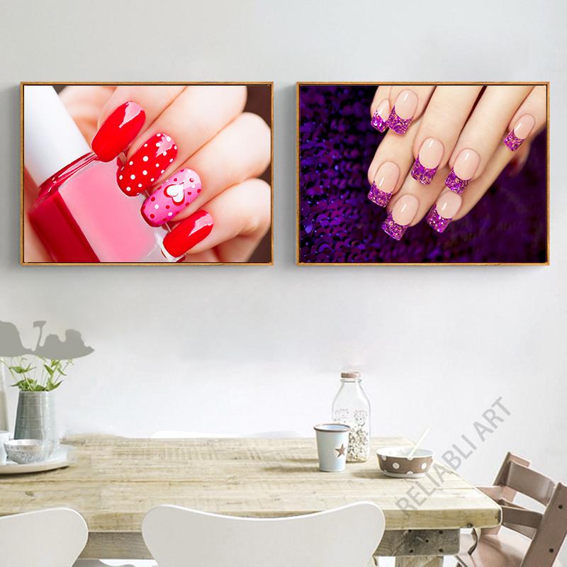 Modern Beauty Fashion Nail Art Beauty Salon Canvas Painting Unframed Posters And Print Wall Pictures For Living Room Decor