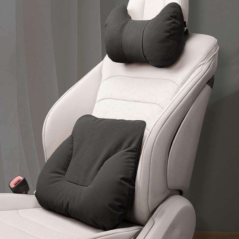 Sada polštářů na opěrku hlavy a bederní opěrku do auta - 5dílný polštář na krk a záda pro nová vozidla