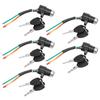 5Set Electric Bicycle Electric Scooter Power Supply Lock Key Switch Electric Door Lock