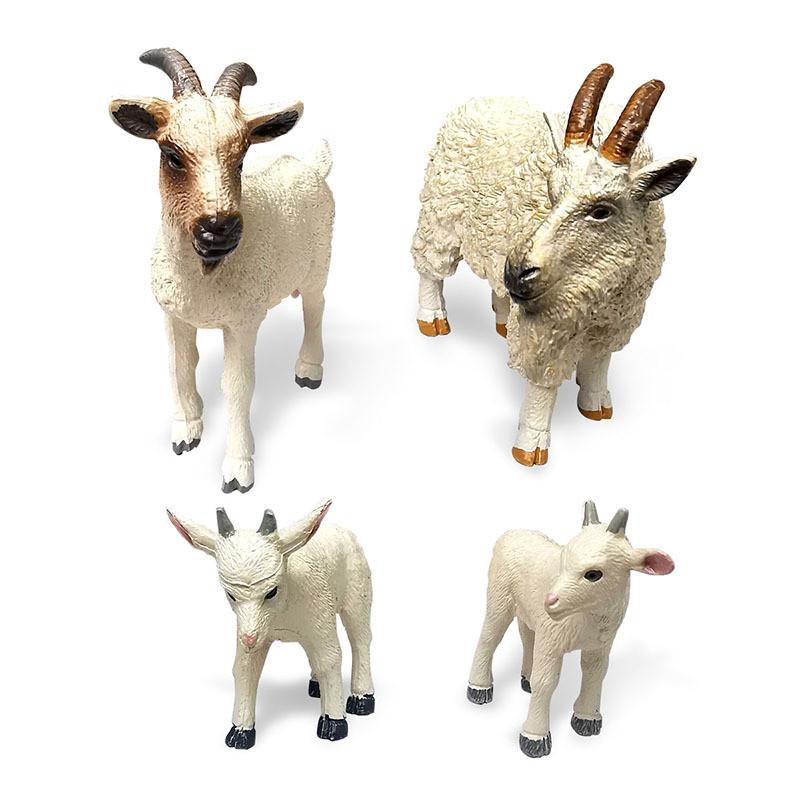 

Farm Animal Goat Figurine Collection Model With Pvc Material For Kids Play Farm Set Four