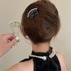 Hollow Hanfu U Shape Hairpin Pearl Fan Hair Stick Retro   Cheongsam Accessories