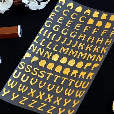 

Crafts Bronzing Stickers 17.5*9cm Silver/Gold DIY Scrapbook Digital letter number decorative sticker Toys GYH
