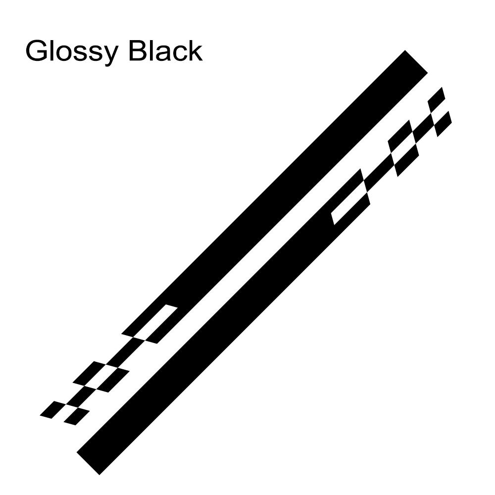 Car Racing Style Vinyl Decal Stickers Auto Accessories for Skoda Octavia 2 A7 A5 Fabia 3 Rapid Superb 3 Kodiaq Scala Karoq Kamiq Glossy Black