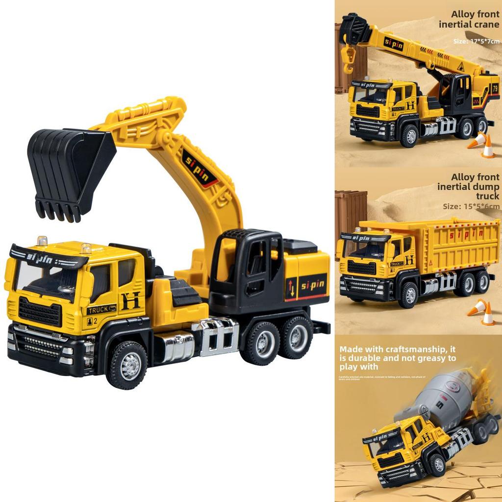 Childrens Alloy Excavator Toy With Inertia Drive For Engineering Play And Handeye Coordination
