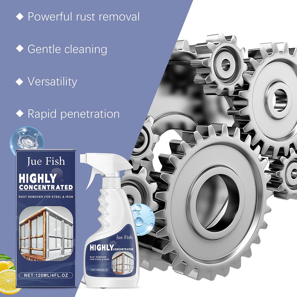 120ml Heavy Duty Metal Car Rust Remover Fast Acting Rust Dissolver & Anti-Rust Coating For Metal Multi-Surface Cleaner