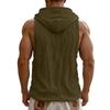 Men's Linen Sleeveless Hooded Button Vest - Lightweight Loose Fit Beach Hawaiian Summer Top for Casual Wear