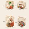 New PVC Doll Storage Basket Transparent with Handle Storage Bucket Large-capacity Space Saving Toys Storage Household Use