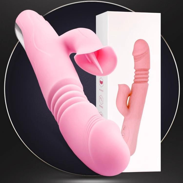 Automatic Thrusting and Licking Vibrator for Women - Erotic Self-Pleasure Device
