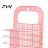 Foldable Hanging Hamper Laundry Basket, Breathable Hollow Design, Wall Mounted Portable Dirty Clothes Bag Space Saving Organizer, for Bathroom