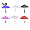 Vintage Lace Embroidery Umbrella Long Handle Lightweight Decorative Umbrella Wedding Party Bridal Dance Stage Performance Parasol Photography Props