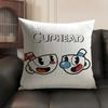 Classic Game CCuphead Cute Cushion Cover Natural Linen Organic Fabric DoubleSided Printing Sofa Home Decor Gift Pillow Case