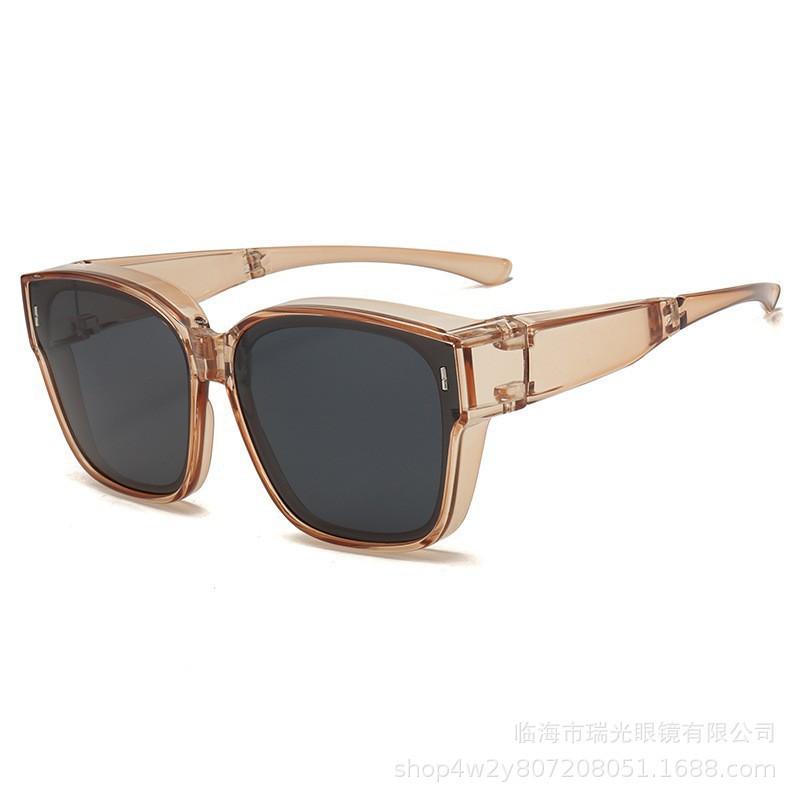 Folding glasses sunglasses men's trendy clips polarized light UV protection men's drivers driving sunglasses women