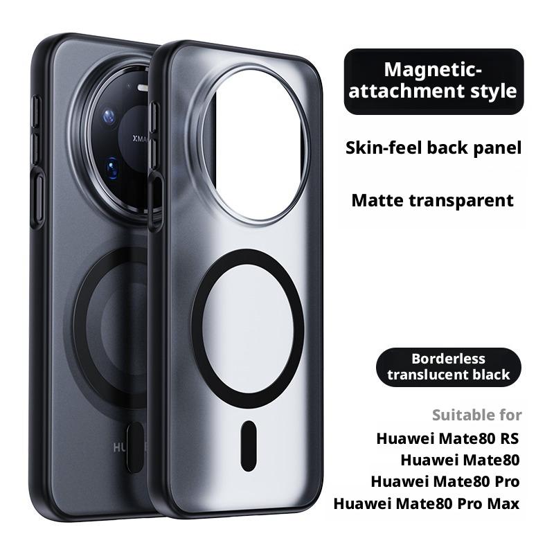 For Huawei Mate 80 Pro Max,80/80RS/80 70 60 Pro Plus,Case Skin-feel Matte Translucent 360° Holder Ring Magnetic Protective Cover