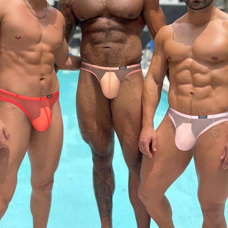 Perizoma sexy da uomo, trasparente, a vita bassa, alla moda, perizoma da uomo, traspirante, con schiena a T, perizoma sportivo, mutande maschili