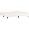 Maison Exclusive - Sommier à lattes de lit avec matelas Blanc 200x200cm Similicuir