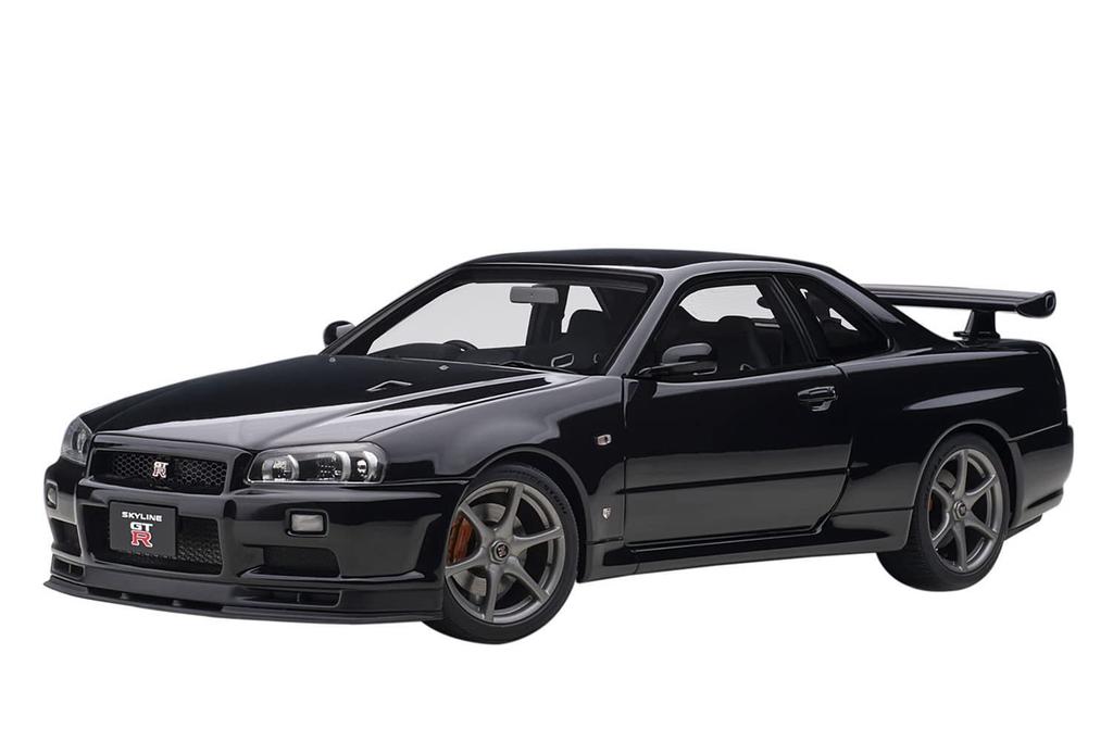 AUTOart 1/18 Scale Nissan Skyline GT-R (R34) V-Spec II Black Pearl Finished Model 77407