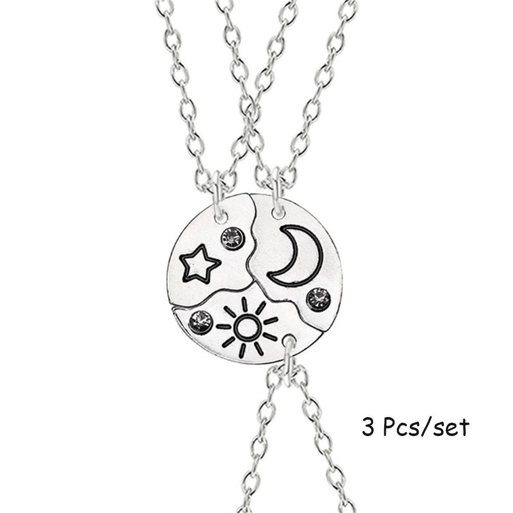 3/4 Pcs/Set Best Friends Pendant Necklace for Women Avocado Lover Broken Heart Clavicle Chain BFF Best Friends Jewelry Gifts