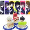 Blue 5pcs Lock Character Cake Toy Model Desktop Decoration Pvc Material Gift