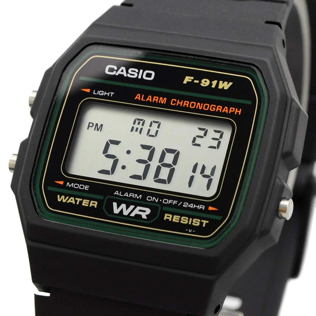 Casio Quartz Wristwatch F-91W-3 Unisex Black