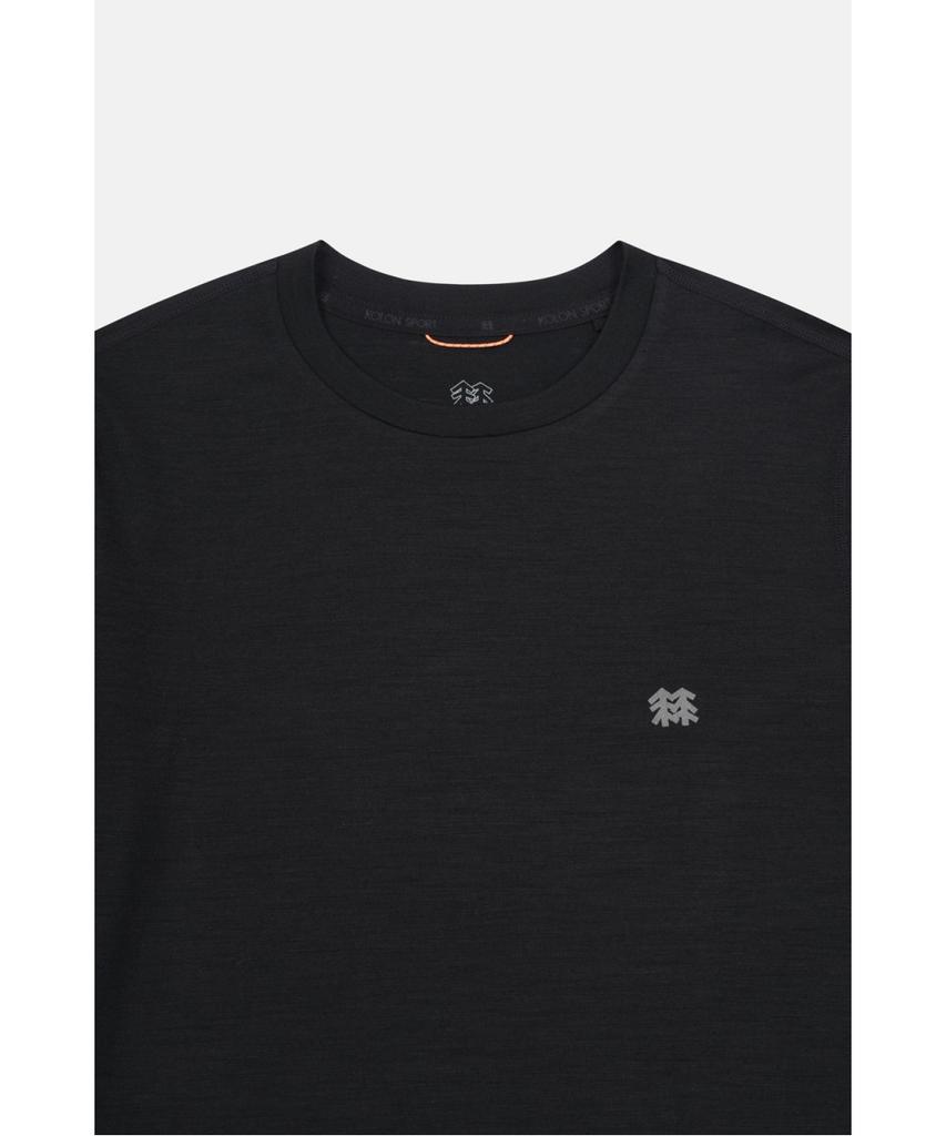Koolongseupocheu Hero Women'S Merino Wool Short Sleeve Round T-Shirt Jktcx26056Blk