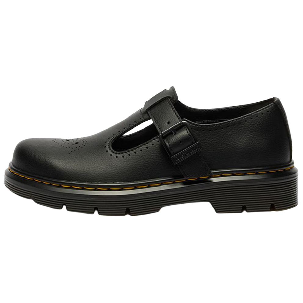 Dr. Martens Casual Leather Versatile Comfortable Thick Sole Mary Jane Shoes Women Shoes Black 42899001 36