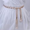 Gold Summer Independent Packaging Female Adult Single Circle Waist Chain Leather Bag Alloy Hook Belt Skirt Matching