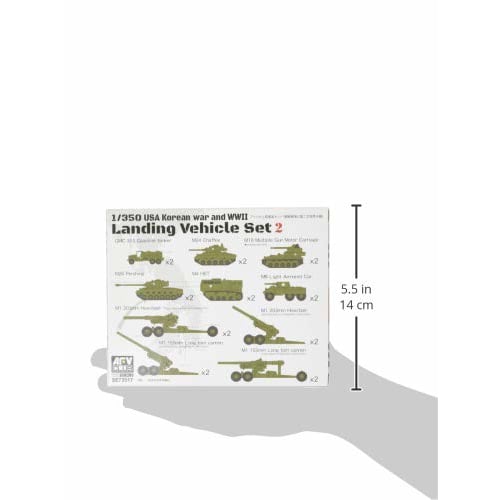 AFV Club 1/350 Korean War/WWII US Landing Vehicle Set 2 Plastic Model Kit SE73517