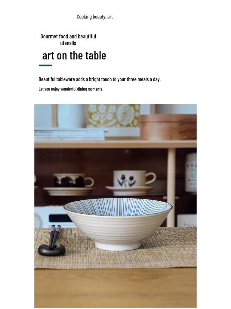 Japanese Style 7-Inch Conical Ramen & Rice Bowl